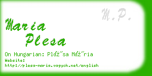 maria plesa business card